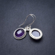 StarGems® Natural Amethyst Handmade Unique 925 Sterling Silver Earrings 1.25" Y3707