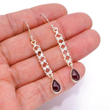 StarGems  Natural Amethyst Punk Style 925 Sterling Silver Earrings 2" S1430