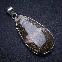 StarGems  Natural Ocean Jasper Handmade Mexican 925 Sterling Silver Pendant 2 1/4" T2886