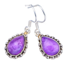 StarGems  Natural Amethyst Handmade Unique 925 Sterling Silver Earrings 1" S1848