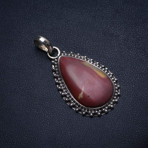 StarGems  Natural Royal Imperial Jasper Handmade Unique 925 Sterling Silver Pendant 1 1/2" T1813