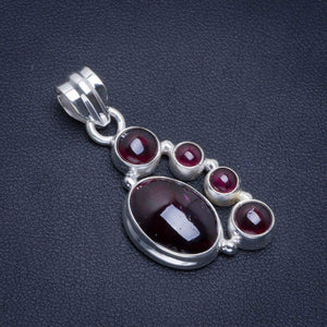 StarGems  Natural Amethyst Handmade Unique 925 Sterling Silver Pendant 1.5" B3510