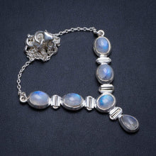 StarGems  Natural Rainbow Moonstone Handmade Mexican 925 Sterling Silver Y Necklace 18.75" T8736