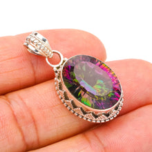 Natural Mystical Topaz Handmade Unique 925 Sterling Silver Pendant 1.25" B3120