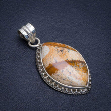 StarGems  Natural Picture Jasper Handmade Unique 925 Sterling Silver Pendant 1.5" B3331