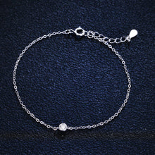 StarGems 0.1ct Moissanite 925 Silver Platinum Plated Adjustable Bracelet B4721