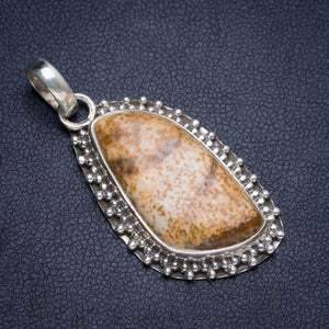 StarGems  Natural Picture Jasper Handmade Unique 925 Sterling Silver Pendant 1.5" Y5267