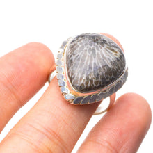 StarGems  Natural Septarian Geode Handmade Boho 925 Sterling Silver Ring, US Size 6 T7074