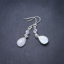 StarGems  Natural Moonstone Handmade Unique 925 Sterling Silver Earrings 2" Y3527