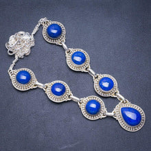 StarGems  Natural Lapis Lazuli Handmade Unique 925 Sterling Silver Necklace 18+2" Y5513