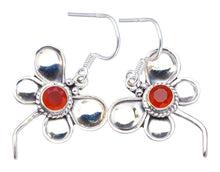 StarGems  Natural Carnelian Butterfly Punk Style Butterfly Shape 925 Sterling Silver Earrings 1 1/2" S1434