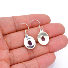 StarGems  Natural Amethyst Handmade Vintage 925 Sterling Silver Earrings 1 1/4" S1670