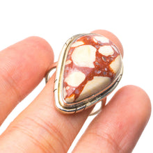 StarGems® Natural Brecciated Mookaite Handmade Unique 925 Sterling Silver Ring, US Size 6.5 T7698