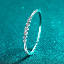 StarGems® Minimalism 2.5cttw Moissanite 925 Sterling Silver Platinum Plated Bangle Bracelet For Women 163mm  BX001