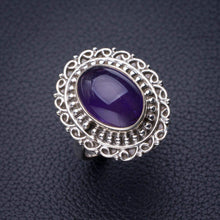 StarGems® Natural Amethyst Handmade 925 Sterling Silver Ring 6.75 D7907