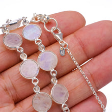 StarGems® Natural Rainbow Moonstone Handmade Boho 925 Sterling Silver Y-Shaped Necklace 18.5" S3379