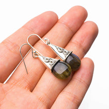 StarGems® Natural Blue Fire Labradorite Handmade 925 Sterling Silver Earrings 1.5" D7738