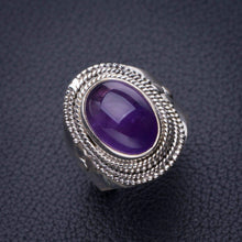 StarGems® Natural Amethyst Handmade 925 Sterling Silver Ring 7.25 D8087