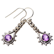 StarGems  Natural Amethyst Handmade 925 Sterling Silver Earrings 1.5" D6817