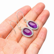 StarGems® Natural Amethyst Handmade 925 Sterling Silver Earrings 1.5" D6805