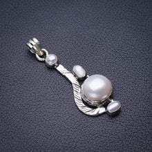 StarGems  Natural River Pearl Handmade 925 Sterling Silver Pendant 2" D5794