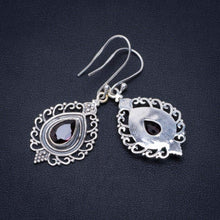 StarGems  Natural Garnet Handmade Unique 925 Sterling Silver Earrings 2" A2735