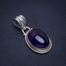 Natural Amethyst Handmade Unique 925 Sterling Silver Pendant 1.25" B4190