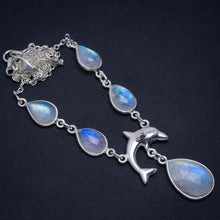 StarGems  Natural Rainbow Moonstone Handmade Unique Handmade Necklace 17.5" A3229