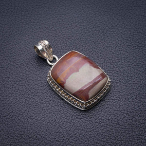 StarGems® Natural Imperial Jasper Handmade 925 Sterling Silver Pendant 1.5" D5899