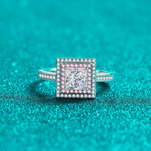 StarGems  Princess Cut Pink Triple Layer Four Prong 1ct Moissanite 925 Silver Platinum Plated Ring RX009