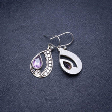 StarGems  Natural Amethyst Handmade Unique 925 Sterling Silver Earrings 1.25" X4385