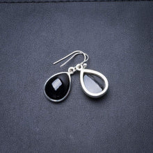 StarGems  Natural Black Onyx Handmade Unique 925 Sterling Silver Earrings 1.25" Y3525