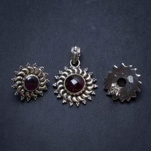 StarGems  Natural Amethyst Handmade Boho 925 Sterling Silver Jewelry Set, Earrings Stud:3/4" Pendant:1 1/4" T8914
