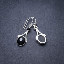 StarGems® Natural Black Onyx Handmade Unique 925 Sterling Silver Earrings 1.5" Y3267