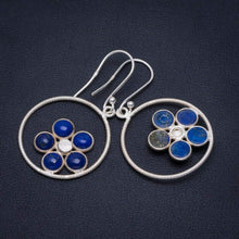 StarGems  Natural Lapis Lazuli Handmade Unique 925 Sterling Silver Earrings 1.75" A2642