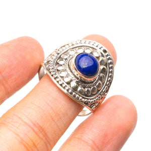 StarGems  Natural Lapis Lazuli Handmade Unique Boho 925 Sterling Silver Ring 8.75 Y5024