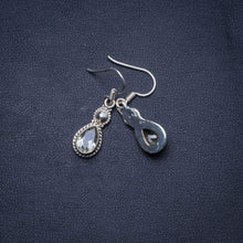 StarGems  Natural Green Amethyst Handmade Unique 925 Sterling Silver Earrings 1.25" X4846