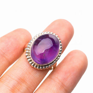 StarGems  Natural Amethyst Handmade 925 Sterling Silver Ring 6 D8090