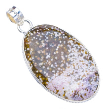 StarGems® Natural Ocean Jasper Boho Style 925 Sterling Silver Pendant 2" S0144