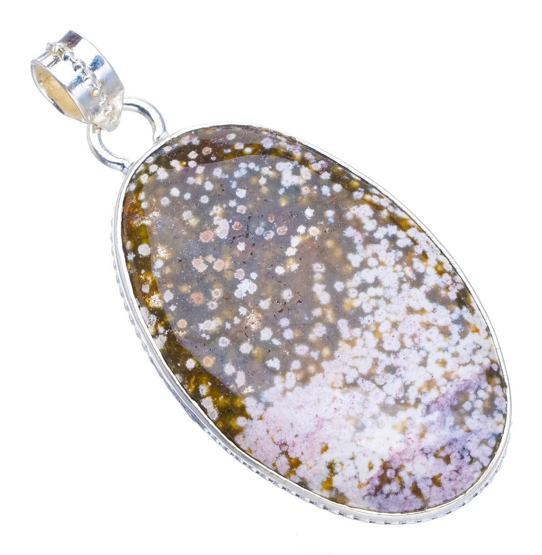 StarGems® Natural Ocean Jasper Boho Style 925 Sterling Silver Pendant 2