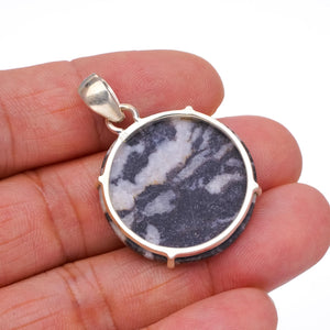 StarGems® Natural Pinolith Jasper Handmade 925 Sterling Silver Pendant 1 1/2" S0957