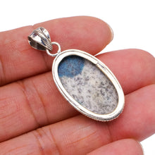 StarGems® Natural K2 Azurite Handmade Unique 925 Sterling Silver Pendant 1 1/2" S0748