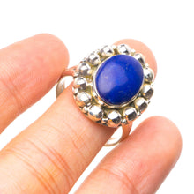 StarGems  Natural Lapis Lazuli Handmade Unique 925 Sterling Silver Ring 8 Y4993