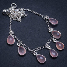 StarGems  Natural Rose Quartz Handmade Mexican 925 Sterling Silver Y Necklace 17.25" T8586