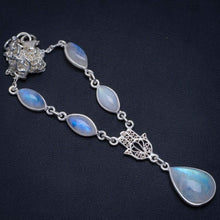 StarGems  Natural Rainbow Moonstone Handmade Unique Handmade Necklace 17.25" A3235