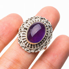 StarGems® Natural Amethyst Handmade 925 Sterling Silver Ring 6.75 D7907