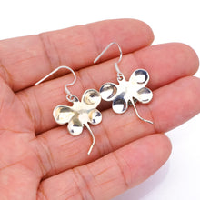 StarGems  Natural Rainbow Moonstone Butterfly Punk Style Butterfly Shape 925 Sterling Silver Earrings 1 1/2" S1432