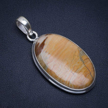 StarGems  Natural Penut Wood Stone Handmade Unique 925 Sterling Silver Pendant 2" A4559