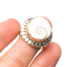 StarGems® Natural Shiva Shell Handmade Unique 925 Sterling Silver Ring, US Size 5.75 T7563