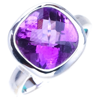 StarGems Natural Amethyst Handmade 925 Sterling Silver Ring A4584